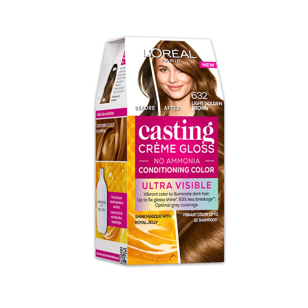 Loreal paris casting color 632 light golden brown - Royal Beauty Online